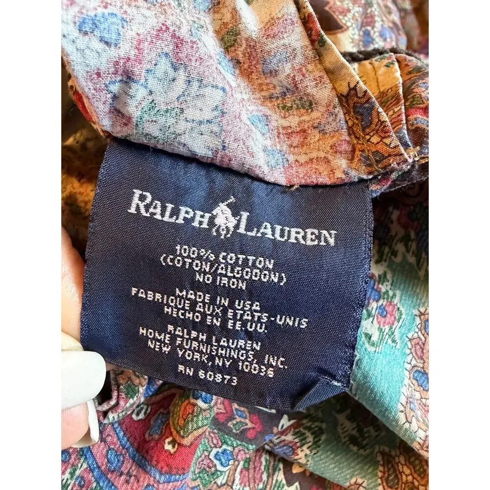 VTG Ralph Lauren Emerson Paisley Standard Pillow Shams Two(2)